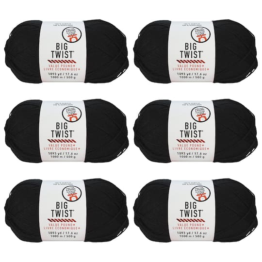 6 Pack: Big Twist® Value Pound+ Yarn